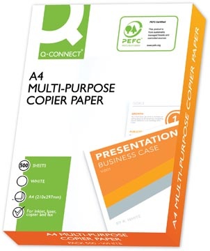 Q-CONNECT Q-CONNECT Premium kopieerpapier, ft A4, 75 g, pak van 500 vel, wit