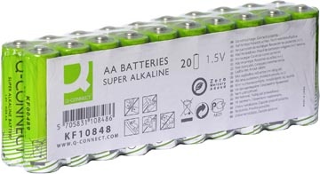Q-CONNECT Q-CONNECT batterij, alkaline, AA, pak van 20 stuks
