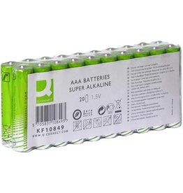 Q-CONNECT Q-CONNECT batterij,alkaline, AAA, pak van 20 stuks