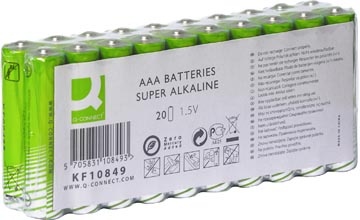 Q-CONNECT Q-CONNECT batterij,alkaline, AAA, pak van 20 stuks