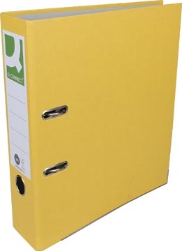 Q-CONNECT Q-CONNECT ordner, voor ft A4, uit Recycolor papier, rug van 8 cm, geel