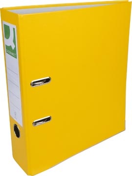 Q-CONNECT Q-CONNECT ordner, voor ft A4, uit PP en papier, met beschermrand, rug van 8 cm, geel