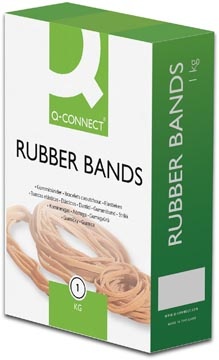 Q-CONNECT Q-CONNECT elastieken, breedte 2 mm, lengte 120 mm, doos van 1 kg