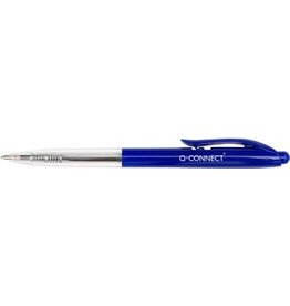Q-CONNECT Q-CONNECT The Clicker balpen, intrekbaar, medium, doos van 20 stuks, blauw