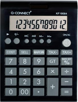 Q-CONNECT Q-CONNECT bureaurekenmachine KF19064, 12 cijfers, zwart