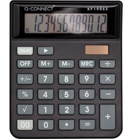 Q-CONNECT Q-CONNECT bureaurekenmachine KF19065, 12 cijfers, zwart