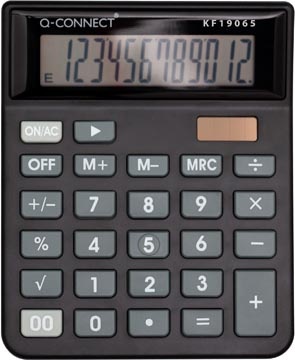 Q-CONNECT Q-CONNECT bureaurekenmachine KF19065, 12 cijfers, zwart