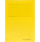 Q-CONNECT Q-CONNECT L-map met venster, 120 g/m², A4, pak van 100 stuks, geel