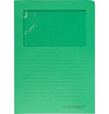 Q-CONNECT Q-CONNECT L-map met venster, 120 g/m², A4, pak van 100 stuks, groen