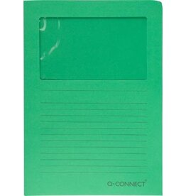 Q-CONNECT Q-CONNECT L-map met venster, 120 g/m², A4, pak van 100 stuks, groen