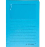 Q-CONNECT Q-CONNECT L-map met venster, 120 g/m², A4, pak van 100 stuks, blauw