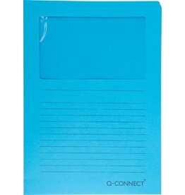 Q-CONNECT Q-CONNECT L-map met venster, 120 g/m², A4, pak van 100 stuks, blauw
