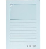 Q-CONNECT Q-CONNECT L-map met venster, 120 g/m², A4, pak van 100 stuks, lichtblauw