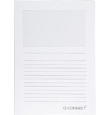 Q-CONNECT Q-CONNECT L-map met venster, 120 g/m², A4, pak van 100 stuks, wit