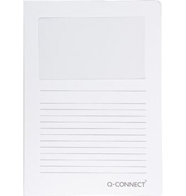 Q-CONNECT Q-CONNECT L-map met venster, 120 g/m², A4, pak van 100 stuks, wit