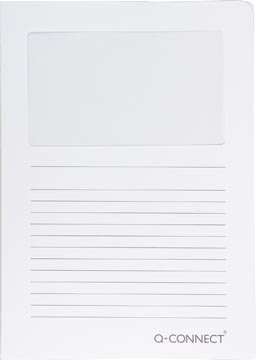 Q-CONNECT Q-CONNECT L-map met venster, 120 g/m², A4, pak van 100 stuks, wit