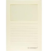 Q-CONNECT Q-CONNECT L-map met venster, 120 g/m², A4, pak van 100 stuks, lichtgeel