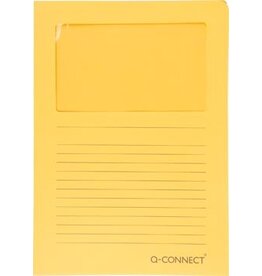 Q-CONNECT Q-CONNECT L-map met venster, 120 g/m², A4, pak van 100 stuks, oranje