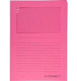Q-CONNECT Q-CONNECT L-map met venster, 120 g/m², A4, pak van 100 stuks, roze