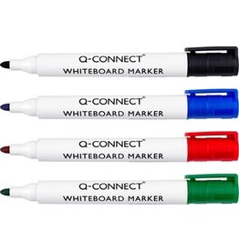 Q-CONNECT Q-CONNECT whiteboardmarker, in geassorteerde kleuren, doosje van 4 stuks