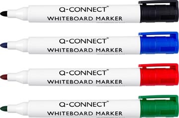 Q-CONNECT Q-CONNECT whiteboardmarker, in geassorteerde kleuren, doosje van 4 stuks