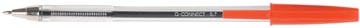 Q-CONNECT Q-CONNECT balpen, met dop, 0,7 mm, medium punt, rood, doos van 50 stuks