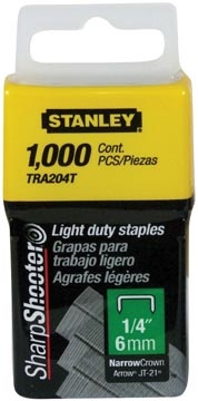Stanley Stanley nietjes type A, 6 mm, doos van 1.000 nietjes