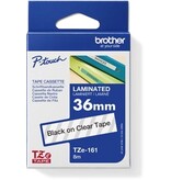 Brother Brother TZe tape voor P-Touch 36 mm, zwart op transparant
