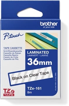 Brother Brother TZe tape voor P-Touch 36 mm, zwart op transparant