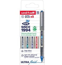Uni-ball Uni-ball Eye Fine roller, schrijfbreedte 0,5 mm, etui van 5 stuks