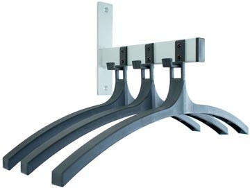 V-part V-part wandgarderobe, 3 haken met hangers