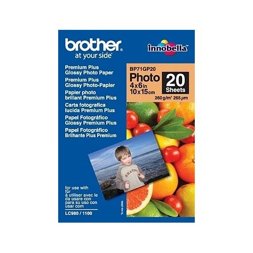 Brother Glossy foto papier 10x15 cm, 20 vel