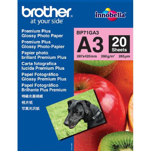 Brother Fotopapier A3 260gr Glossy 20vel