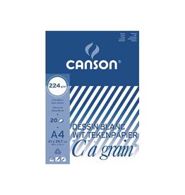 Canson Canson Tekenblok "C" à grain 224 g/m², 21 x 29,7cm A4