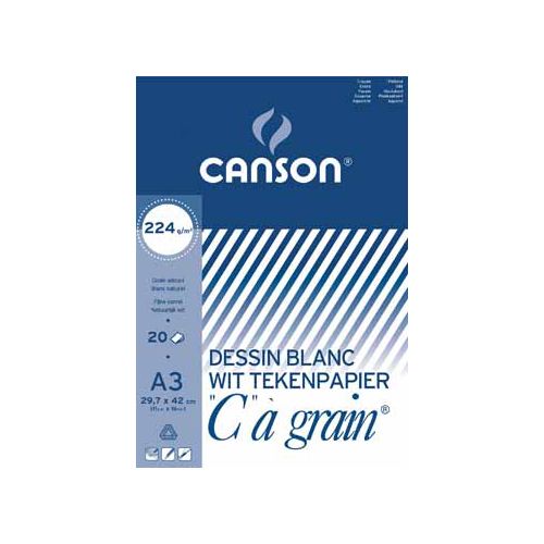Canson Canson tekenblok C à grain 224 g/m², ft 29,7 x 42 cm (A3)