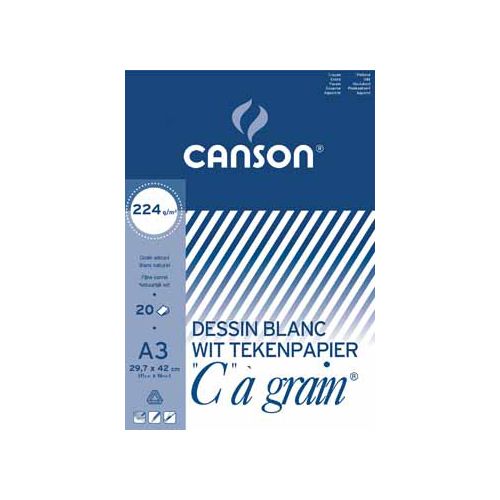 Canson Canson Tekenblok "C" à grain 224 g/m², ft 29,7 x 42 cm (A3)