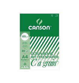 Canson Canson Tekenblok "C" à grain 125 g/m², 21 x 29,7cm A4