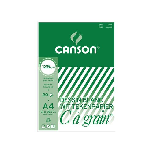 Canson Canson tekenblok C à grain 125 g/m², ft 21 x 29,7 cm (A4)