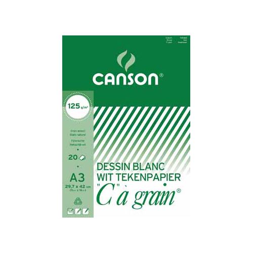 Canson Canson Tekenblok "C" à grain 125 g/m², ft 29,7 x 42 cm (A3)