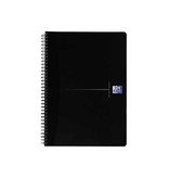 Oxford Oxford Office Essentials spiraalschrift, 180 bladzijden, ft A4, gelijnd, zwart