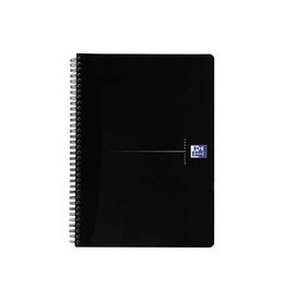 Oxford Oxford Office Essentials spiraalschrift, 180 bladzijden, ft A4, gelijnd, zwart