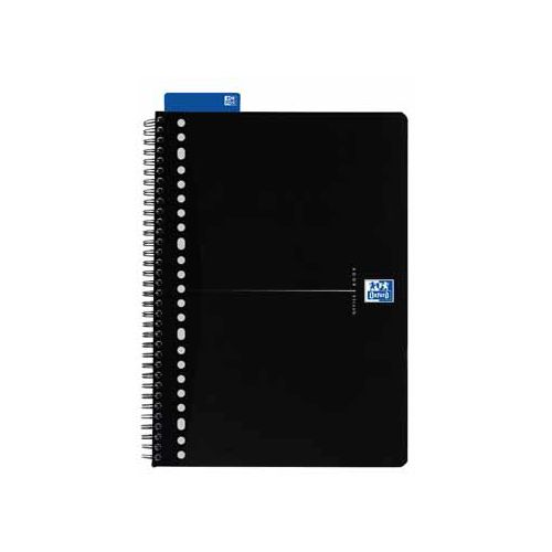 Oxford Oxford Office Essentials spiraalschrift, 180 bladzijden, ft A5, geruit 5 mm, zwart