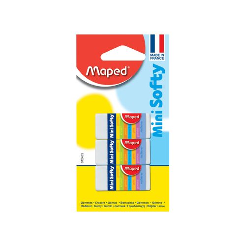 Maped Maped potloodgom Softy mini formaat, blister met 3 stuks