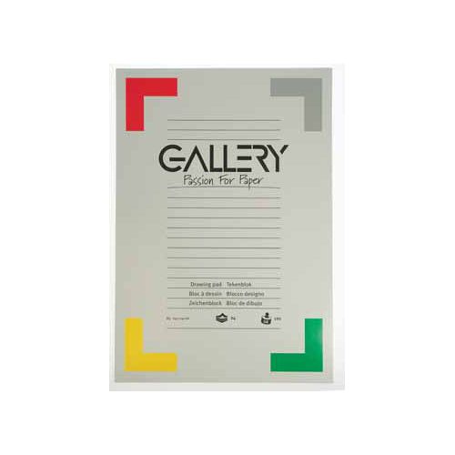 Gallery Gallery tekenpapier, 120 g, ft 29,7 x 42 cm, A3, houtvrij papier, blok van 24 vel