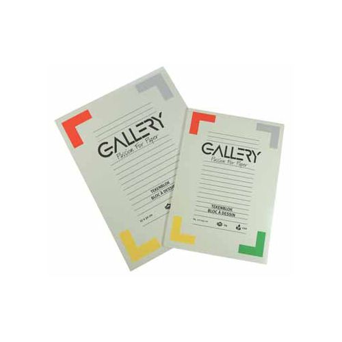 Gallery Gallery tekenpapier, 120 g, ft 21 x 29,7 cm, A4, houtvrij papier, blok van 24 vel