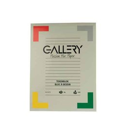Gallery Gallery tekenpapier, 120 g, ft 24 x 32 cm, houtvrij papier, blok van 24 vel