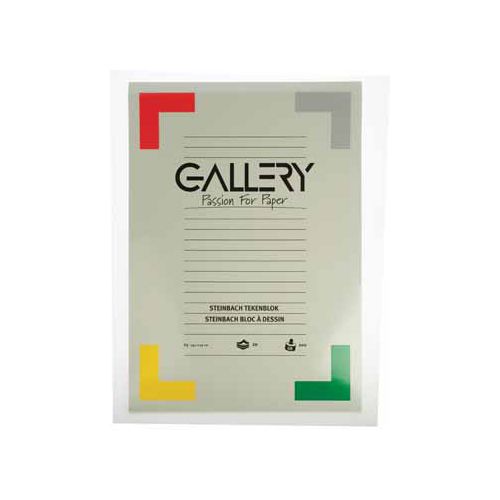 Gallery Gallery Steinbach tekenpapier, 200 g, ft 29,7 x 42 cm, A3, gekorreld, blok van 20 vel