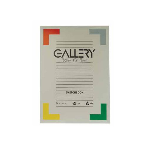 Gallery Gallery schetsblok, 180 g/m², ft A4, 50 vel