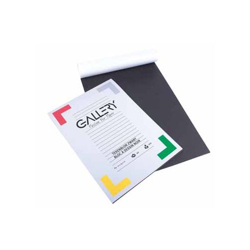 Gallery Gallery tekenpapier, 120 g, ft 21 x 29,7 cm, A4, zwart, blok van 20 vel