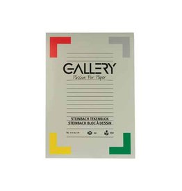 Gallery Gallery Steinbach tekenpapier, 250 g, ft 21 x 29,7 cm, A4, gekorreld, blok van 20 vel